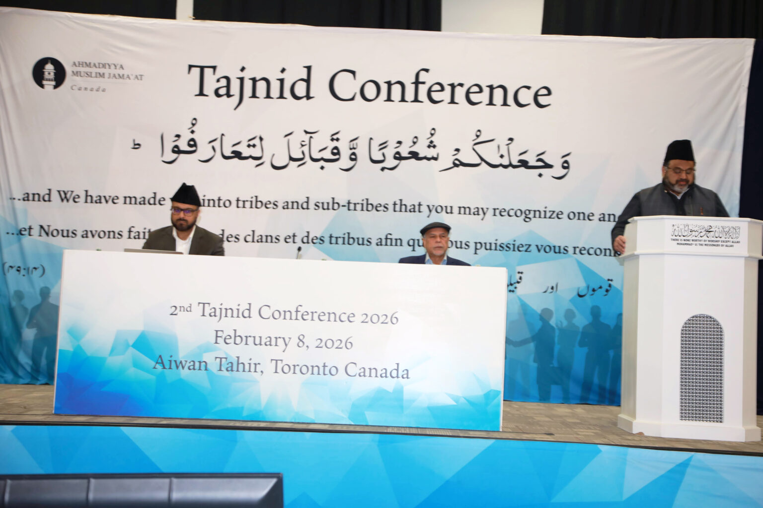 Missionary-in-Charge Sahib addressing the Tajnid Conference